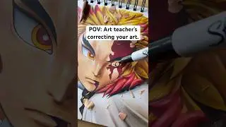 ART TEACHER CORRECTING YOUR ART #shorts #drawing #easydrawing
