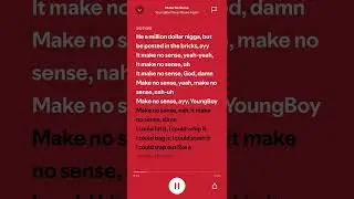 &ldquo;Make No Sense&rdquo; Music Lyrics By- YoungBoy #rap #music #spotify #fyp #youngboyneverbrokeagain