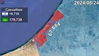 Israel-Hamas War: Every Day to September 1st, 2025 Mapped using Google Earth