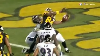 Antonio Brown Stretches For Game Winning Touchdown Vs. Baltimore 2016