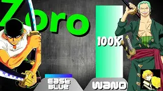 Zoro EVOLUTION Power Levels (Chapters 1-1000) | Zoro Through The Ages Power Levels | One Piece