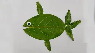 Simple Leaf art/ DIY Aquarium fish with leaves/ Leaf Craft Ideas