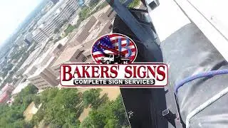 Hi-Rise Sign Removal and Installation for Dallas Auction