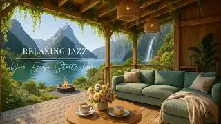 Serene River Porch Caf&eacute; 🌿 Relaxing Jazz & Water Sounds for Stress Relief & Focus