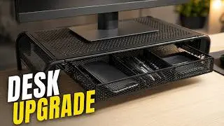Metal Desk Monitor Stand Riser with Organizer Drawer Review