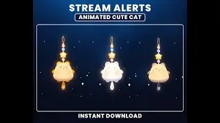 Animated Cat 3D Stream Alerts &ndash; Perfect for Twitch & OBS Stream Alerts Overlay