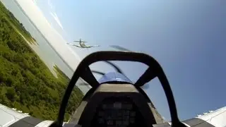 In Flight FMS 1400mm P-51 vs. ME-109 GoPro Hero 3