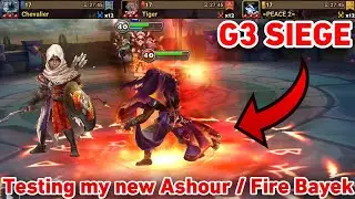 G3 Siege | Testing Ashour / Fire Bayek | Chevalier vs Tiger vs =PEACE 2= | #summonerswar