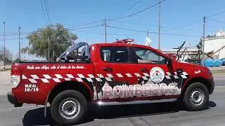 MÓVIL 8 ESCOLTANDO CARAVANA DE LA LIGA REGIONAL DE FUTBOL DE CANALS