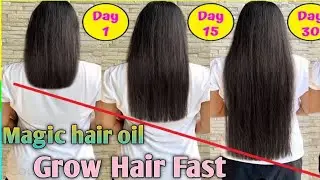 Magic hair 🪄 oil for Shiny Long Black Hair | How to Grow Hair Fast Naturally| DIY for Longer Hair 😱