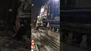 KIBAG Schienenhobel im Einsatz, Z&uuml;rich, 2025. #hitachizx690