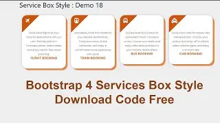 Box Style 18 || Bootstrap 4 Service box style code Using HTML and CSS | Get free download code below