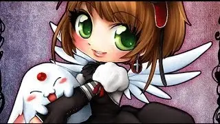 Photoshop CG artwork - Chibi Sakura and Mokona