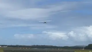 Student pilot perfects windy landing.