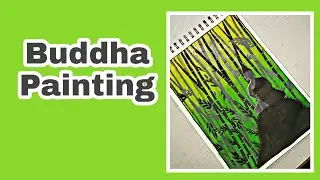 A Green Forest Lord Buddha painting