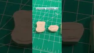 Making some more stamps!! #stampcarving #linocutart #linocut #artist #diyactivites #athomeart