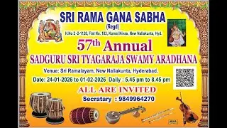 🔴LIVE Day 8- Sri Rama Gana Sabha ll 57 th Annual Sadguru Sri Thyagaraja Swamy Aradhana @2026 ll