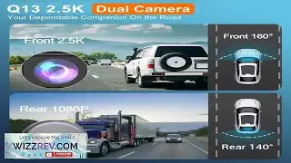 WIFI Car Dash Cam G sensor 4K+1080P Dual Lens Front & Rear Video Review