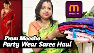 Party Wear Saree Haul From Meesho Under - ₹1500 | #viral #video #viralvideo