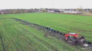 Dixon Erosion Control Team installing silt fence.