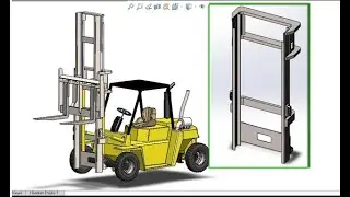 Solidworks Tutorial - Forklift Part 04:  How to Make Frame1