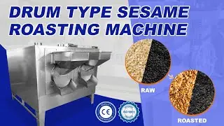 Rotor Drum Sesame Roasting Machine|Drum Type Sesame Seed Roaster|Small Type Sesame Roasting Machine