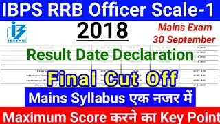 IBPS RRB PO Prelims-2018 || Result Declared || Final Cut Off || Exam Pattern