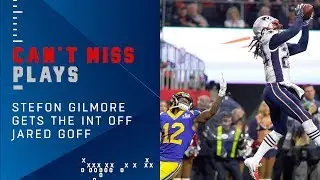 Stephon Gilmore Picks Off Jared Goff Late in the Game | Super Bowl LIII Can&rsquo;t-Miss Play