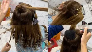 Trendy Tail Hairstyle |Wedding Hairstyle| |Open Hairstyle| |New Hairstyle| @hoorainsalon #hairstyle
