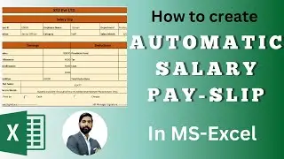 How to Create an Automatic Salary Slip in Excel | Step-by-Step Guide