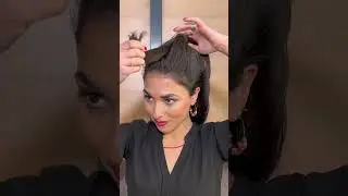 Fake Bangs Tutorial 💇🏻&zwj;♀️ #shorts #hair #hack #hairstyle