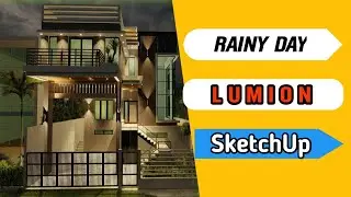 project -08 ।LUMION RAINY DAY EFFECT ANIMATION। #thecivilinspired #enscape #sketchup
