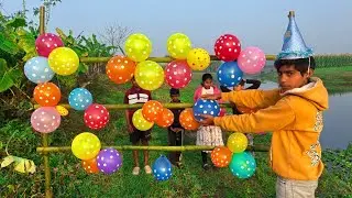 Outdoor fun with Flower Balloon and learn colors for kids by I kids episode -1