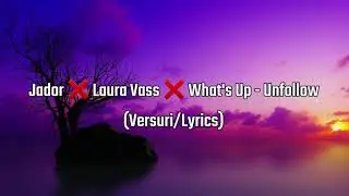 Jador ❌ Laura Vass ❌ What's Up - Unfollow (Versuri/Lyrics)