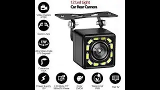 4 LED Car Rear View Camera CCD HD Night Vision Waterproof 170 Degree Wide Angle Reverse Camera