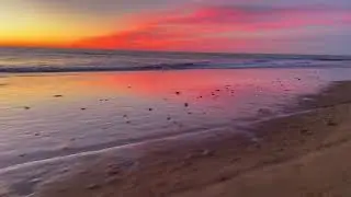 Beach cruse at sunset Chipiona, Spain