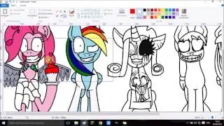 (GORE!) Creepypasta Mane 6 - Speedpaint