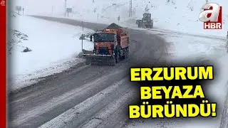 Erzurum'da kar ve dondurucu soğuk etkili  oldu! | A Haber