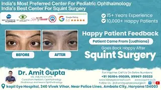 Patient came from Ludhiana goes back happy after squint surgery!