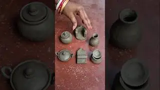 Village Style Mini Clay Cooking Pots Making #shorts