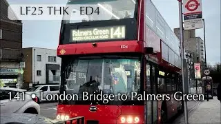 LF25 THK, ED4 | 141 • London Bridge to Palmers Green | BYD BD11