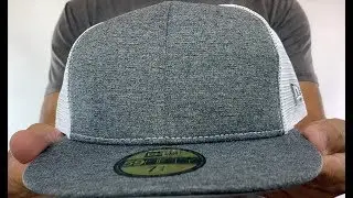 New Era MESH-BACK 59FIFTY-BLANK Charcoal Shadow Tech-White Fitted Hat