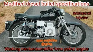Diesel bullet specifications || diesel engine bike || Royel Enfield || Diesel bullet modification
