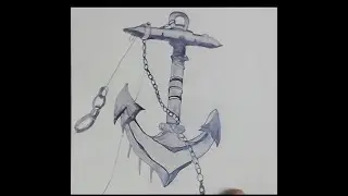 নোঙর।। Under water Anchor drawing