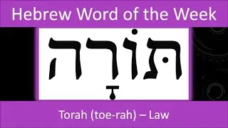 Hebrew Word of the Week- &ldquo;Torah&rdquo; (תּוֹרָה) Law