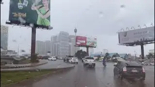 PHNOM PENH CITY Driving Tour Under Rainy Day | CAMBODIA 2022