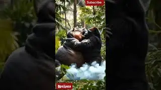 Hippo+Gorilla hybrid fusion, Mind blowing. #ai #reels #animals #shorts #fusion