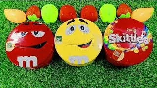 Satisfying Video | Unpacking 2 M&M'S and 1 Skittles with Candy ASMRl
