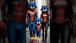 Spider-Man and Hulk with Their Families sonic cosplay  #marveltoys#hulk #spiderman #shorts