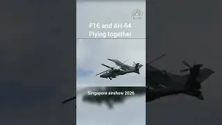 f16 and AH-64 flying together #aviation #shorts #viral #tranding